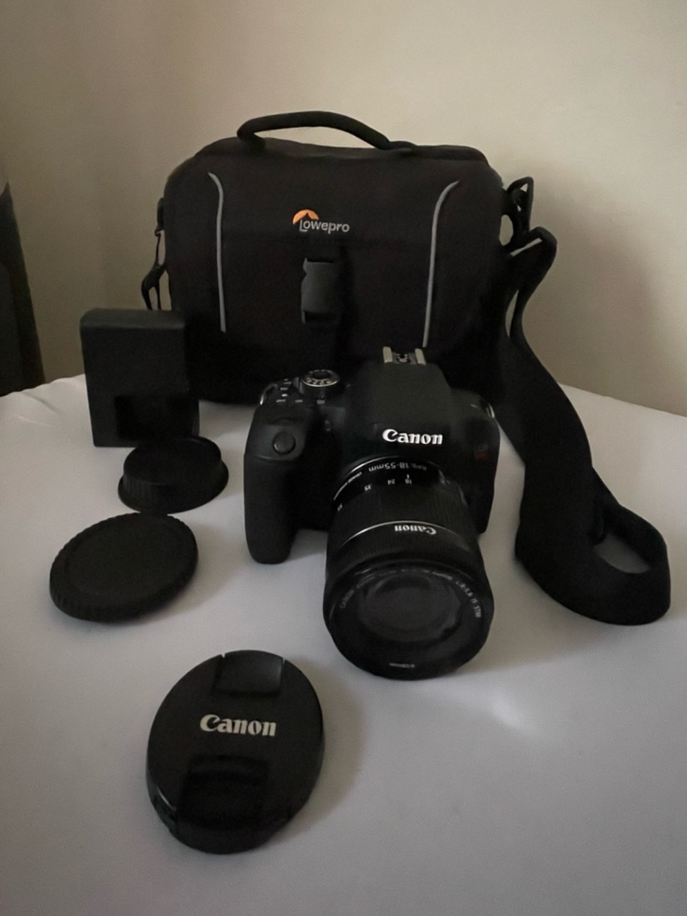 Canon EOS Rebel T7i DSLR Camera Kit (18–55mm Lens) + Bag + Accessories